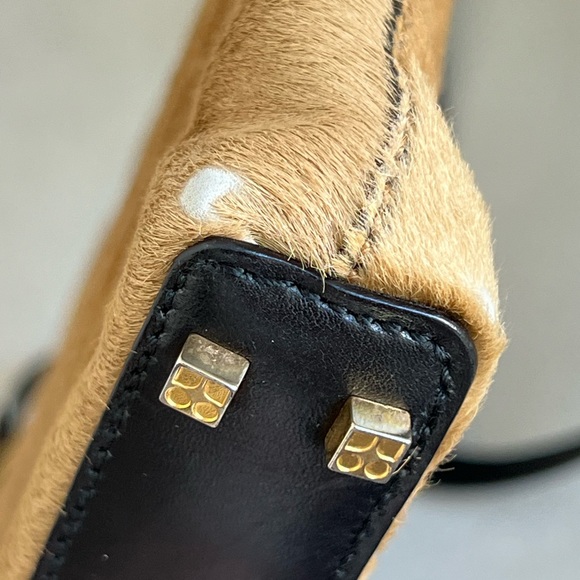 Kate Spade Made in Italy Dot Noel Calf Hair Bag with Leather Straps Rare Vintage - Picture 9 of 12